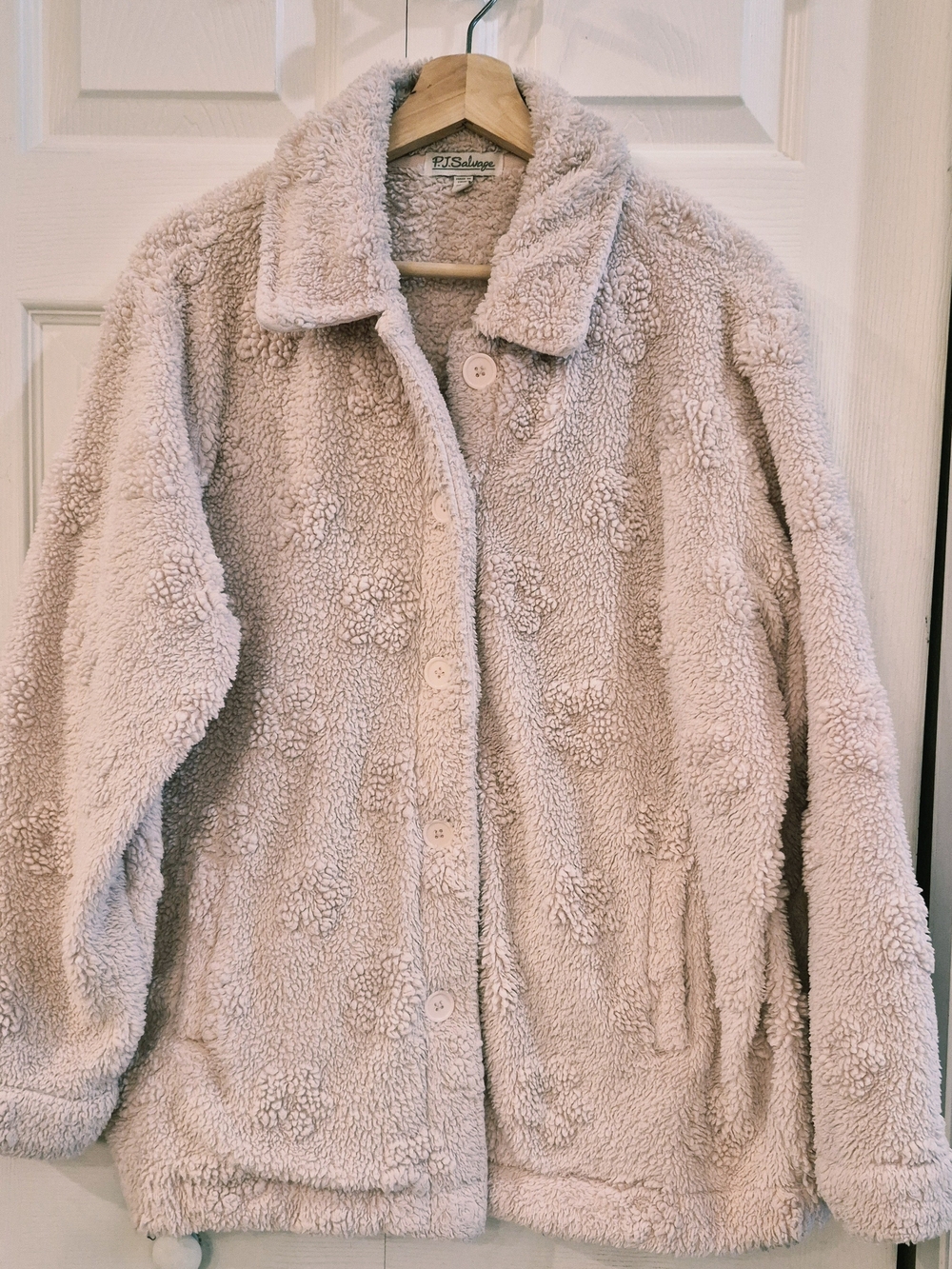 Soft Light Pink Sweater Coat L